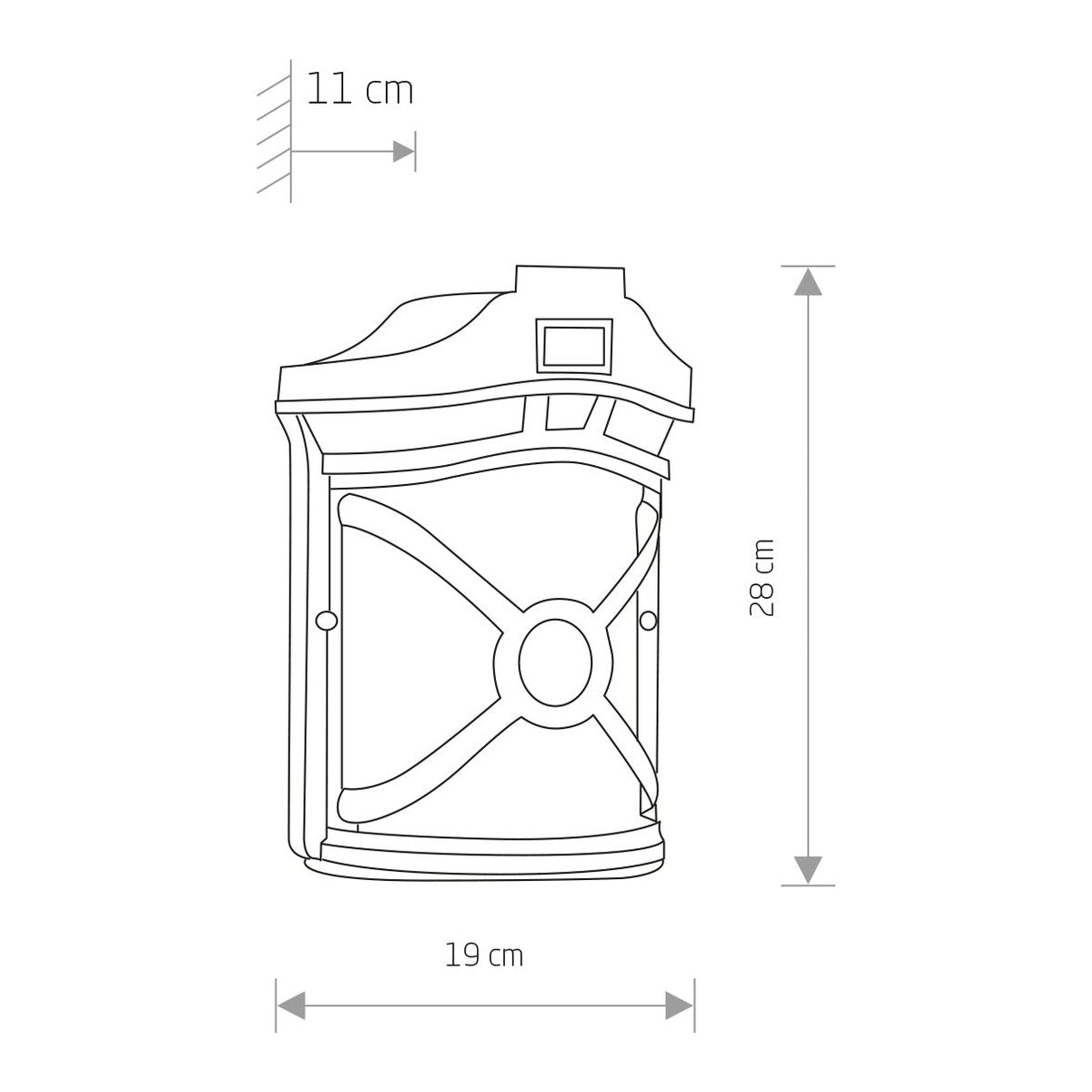 Nowodvorski Lampa ścienna natynkowa DON 25W only LED 50/60Hz IP44 - Aluminium lakierowane - Czarny patynowany miedzią 4687
