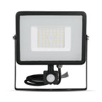 50W Naświetlacz LED SMD z czujnikiem ruchu / Chip SAMSUNG / Barwa:4000K / Obudowa: Czarna