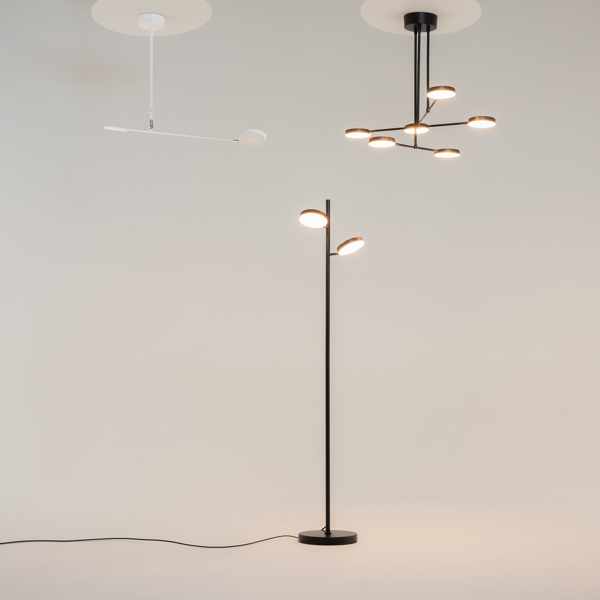 Maytoni Lampa podłogowa Fad - Metal - Czarny MOD070FL-L12B3K