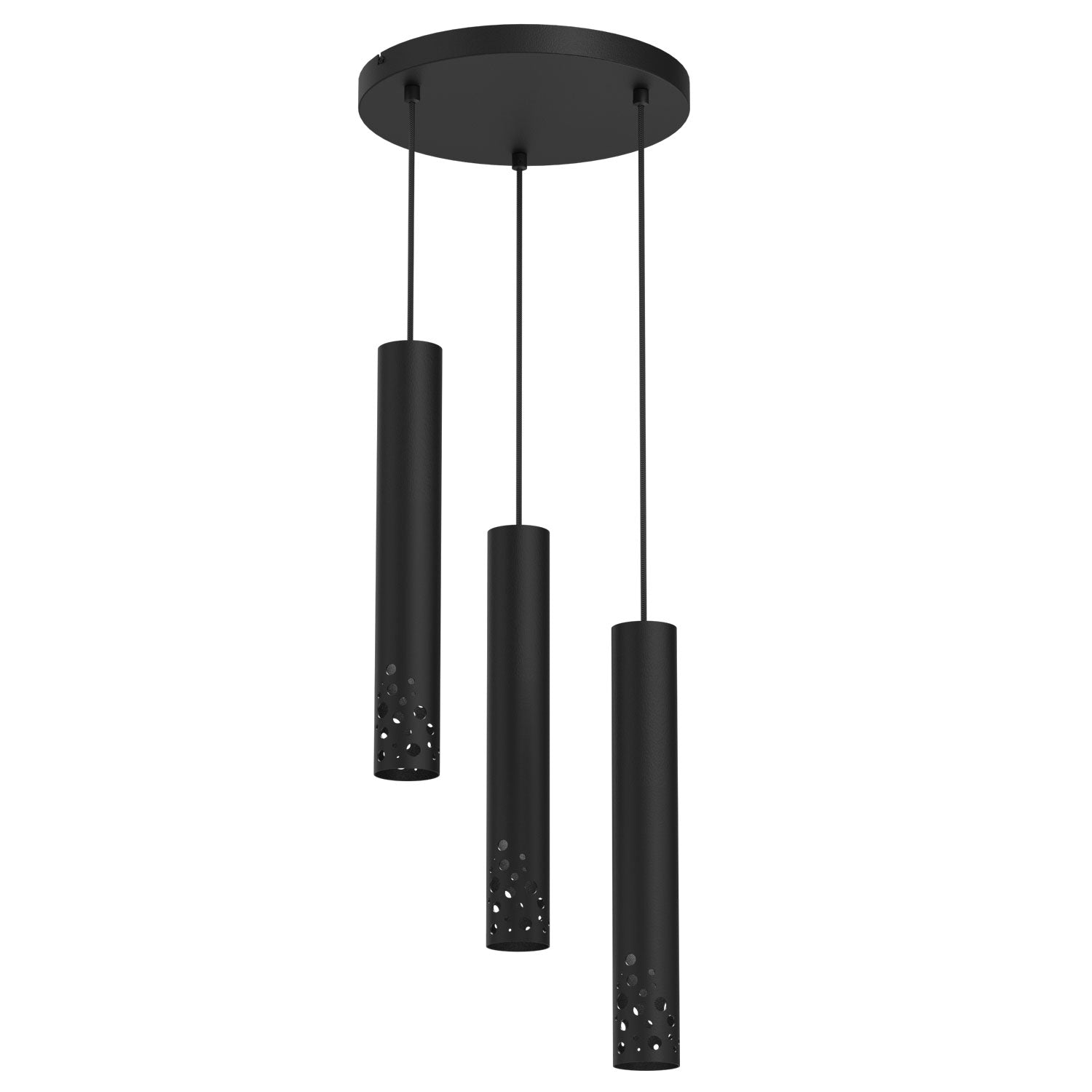 żyrandol Tibia Buble plate dia 300 mm black 3xGU10