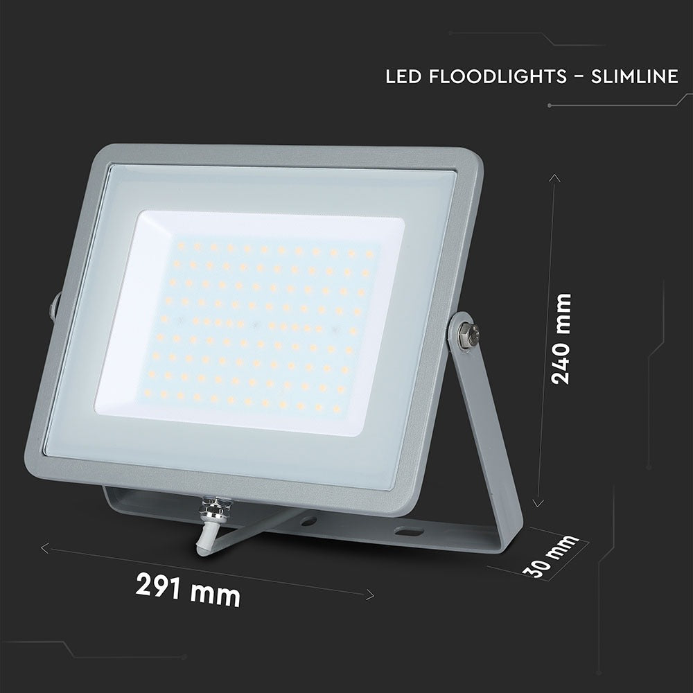 100W Naświetlacz LED SMD / Chip SAMSUNG / Barwa:3000K / Obudowa: Szara