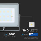 100W Naświetlacz LED SMD / Chip SAMSUNG / Barwa:3000K / Obudowa: Szara