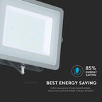 100W Naświetlacz LED SMD / Chip SAMSUNG / Barwa:6400K / Obudowa: Szara