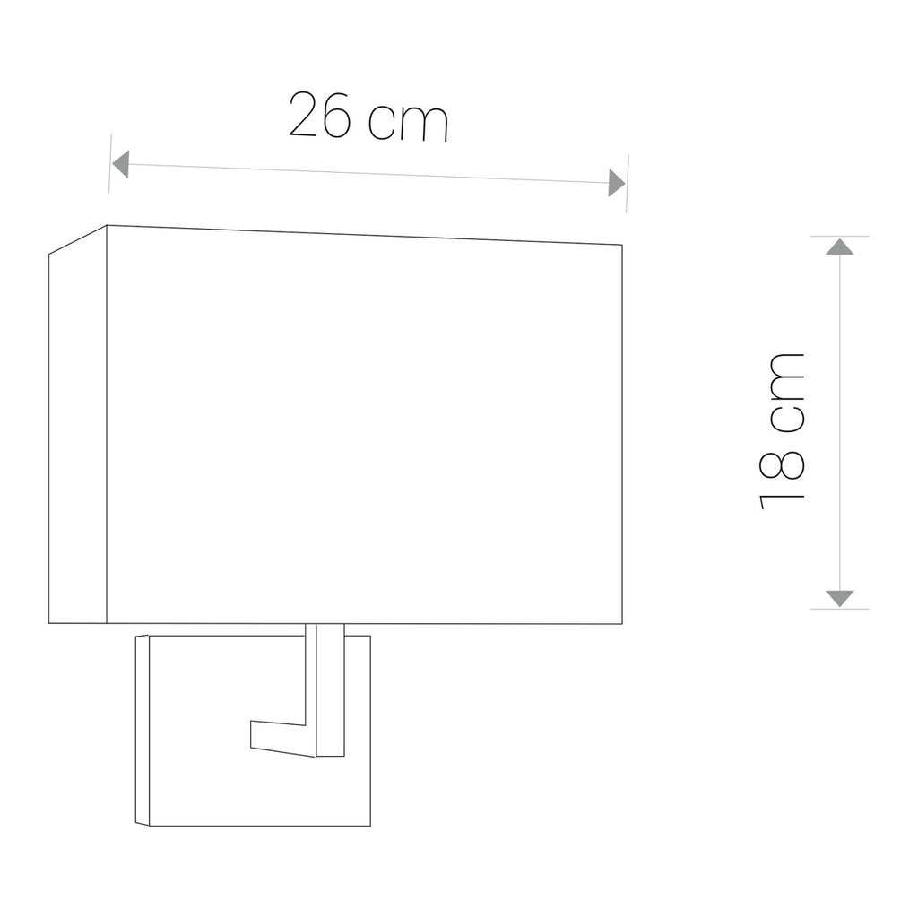 Nowodvorski Kinkiet HOTEL 25W only LED 50/60Hz - Tkanina - Ecru I 4730