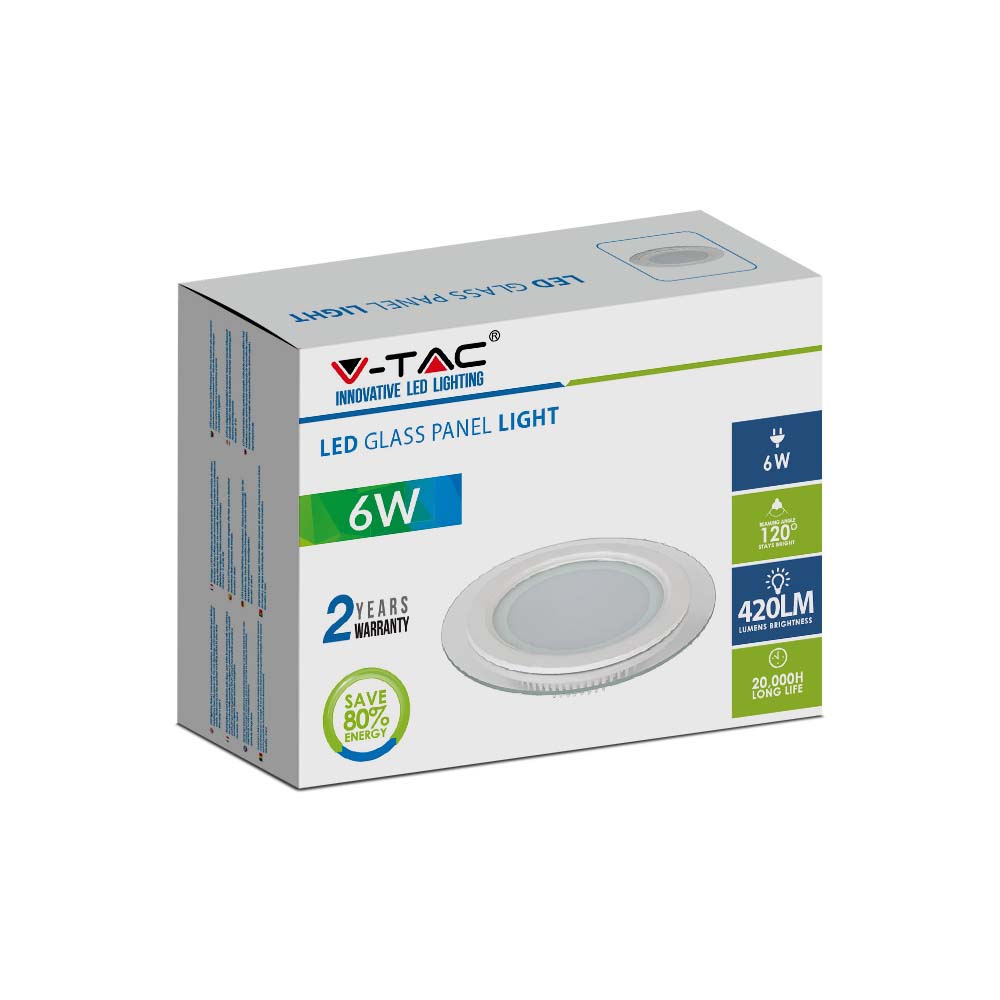 6W Panel LED / Barwa:6400K / Okrągła