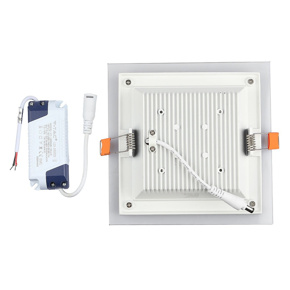 12W Panel LED / Barwa:6400K / Kwadratowa