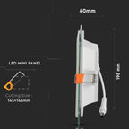18W Panel LED / Barwa:6400K / Kwadratowa