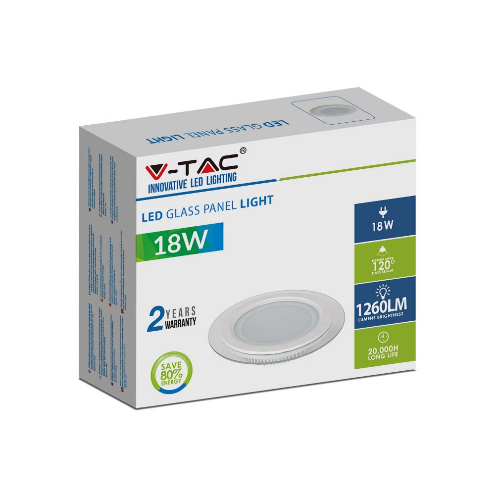 18W Panel LED / Barwa:3000K / Okrągła