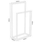standing towel hanger - double, white
