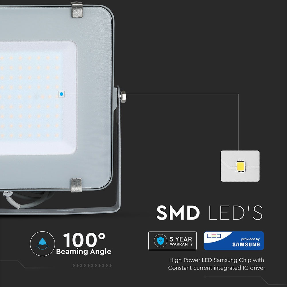 150W Naświetlacz LED SMD / Chip SAMSUNG / Barwa:6400K / Obudowa: Szara