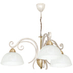 żyrandol Aurora white/brass 3xE27