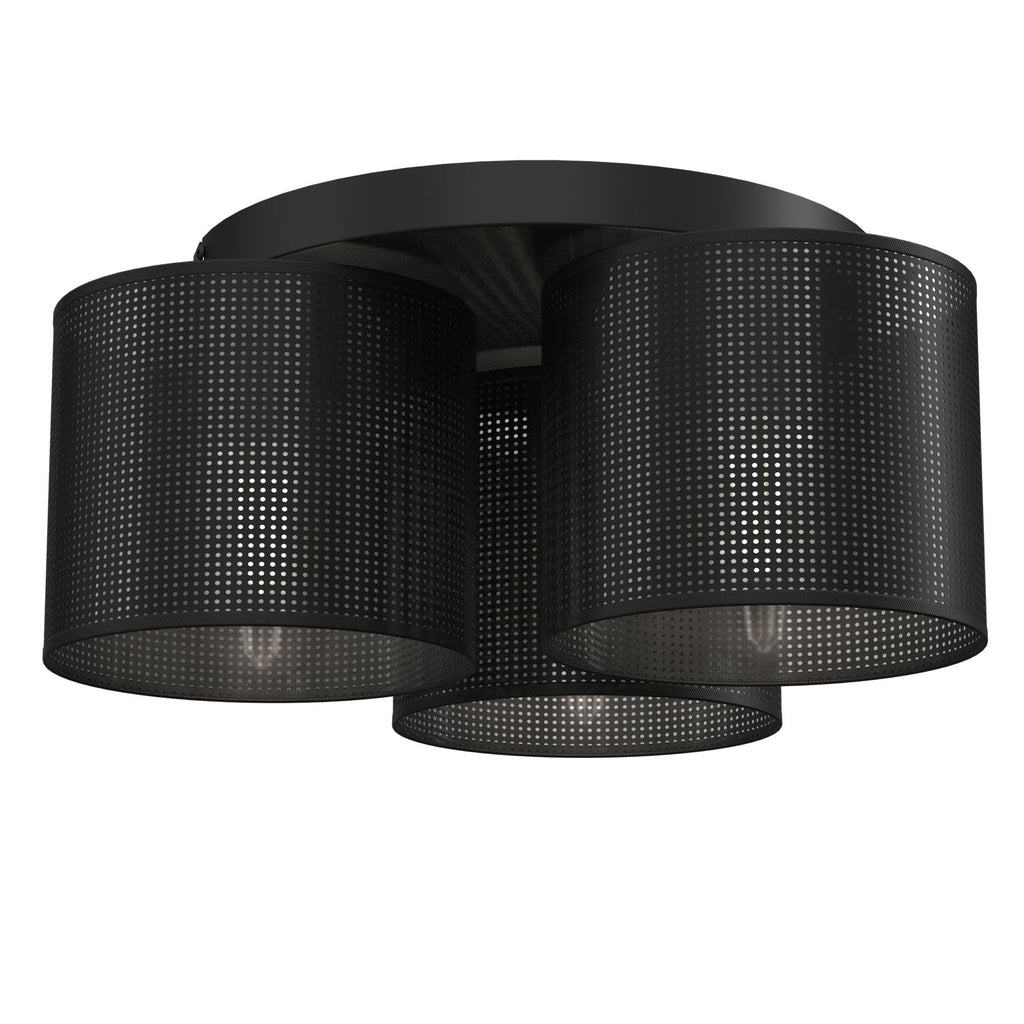 plafon Loft shade black, cylinder shade dia 180, h=150, black 3xE27