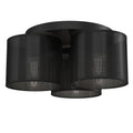 Luminex Plafon Loft, klosz cylindryczny śr. 180, wys. 150, czarny 3xE27 - Stal - Czarny LX-5234