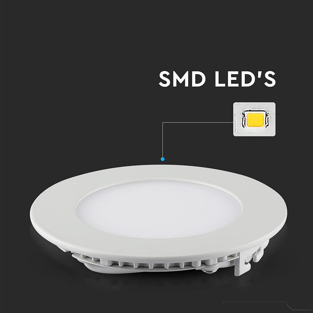 6W Panel LED / Barwa:3000K / Okrągła