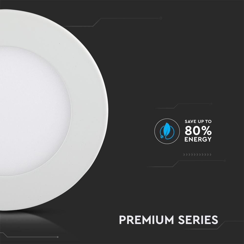 6W Panel LED / Barwa:6400K / Okrągła