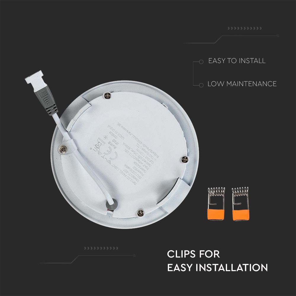 6W Panel LED / Barwa:6400K / Okrągła