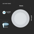 12W Panel LED / Barwa:3000K / Okrągła