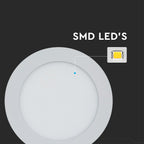 12W Panel LED / Barwa:3000K / Okrągła