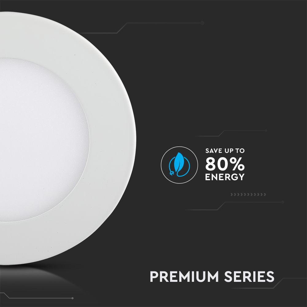 12W Panel LED / Barwa:3000K / Okrągła