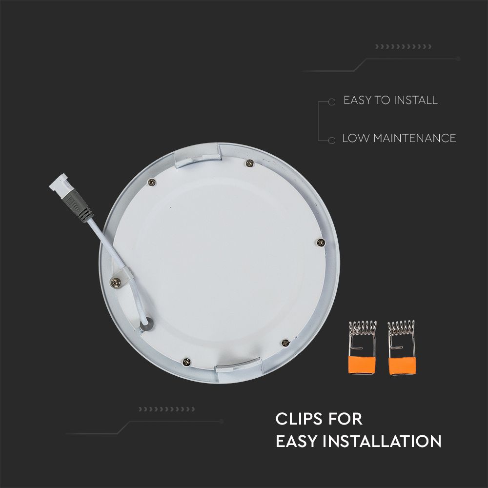 12W Panel LED / Barwa:3000K / Okrągła