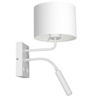 kinkiet Arden G9+E27 white, cylinder shade dia 180, h 150 white 1xE27+1xG9