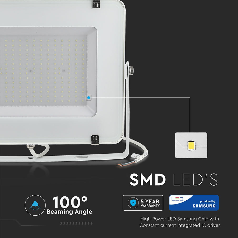 300W Naświetlacz LED SMD / Chip SAMSUNG / Barwa:4000K / Obudowa: Biała