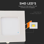 6W Panel LED / Barwa:3000K / Kwadratowa