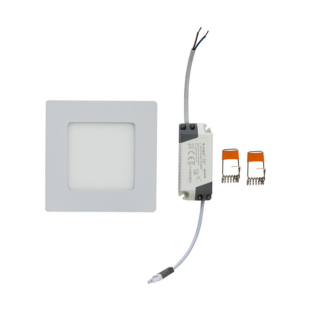 6W Panel LED / Barwa:3000K / Kwadratowa