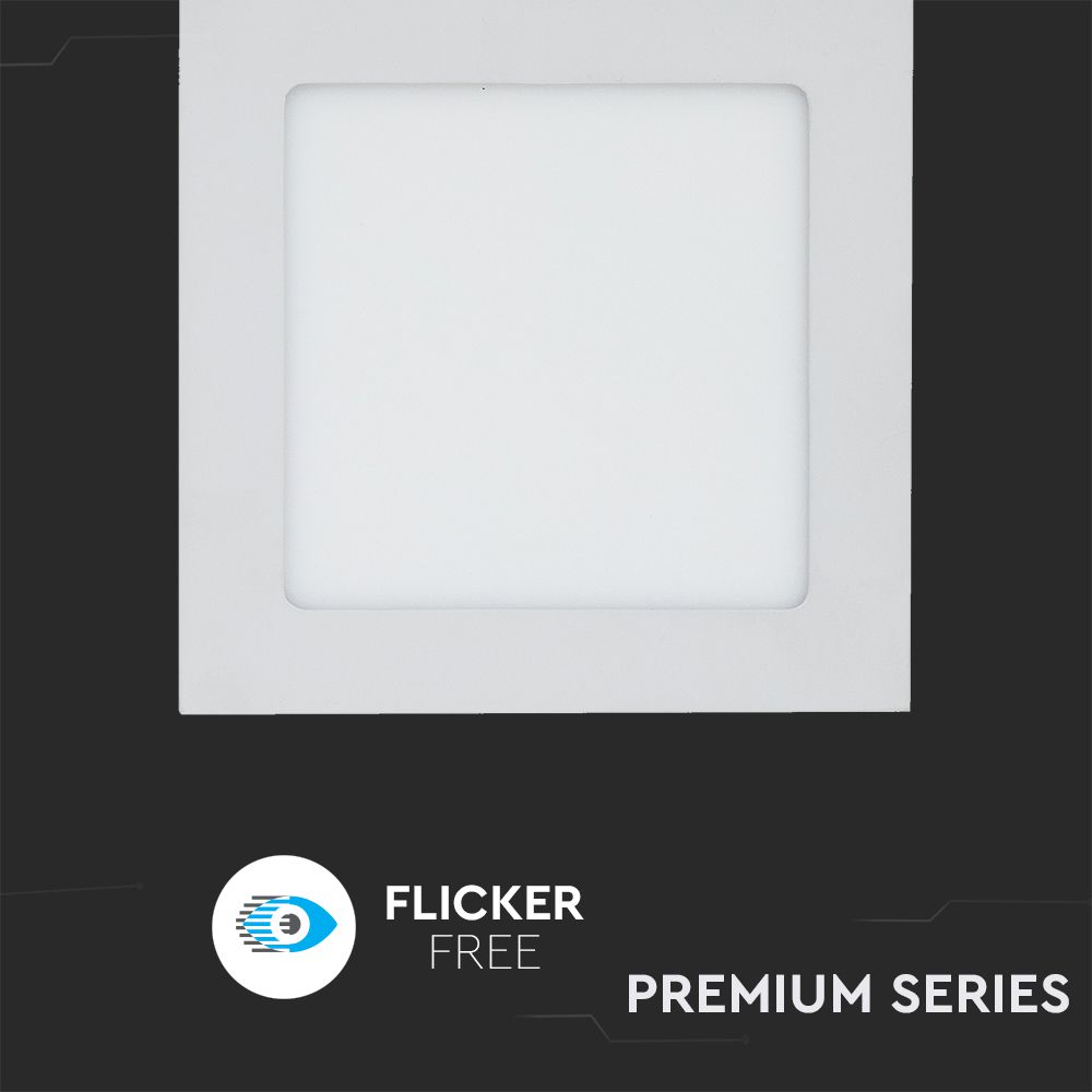 12W Panel LED / Barwa:3000K / Kwadratowa