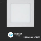 12W Panel LED / Barwa:3000K / Kwadratowa