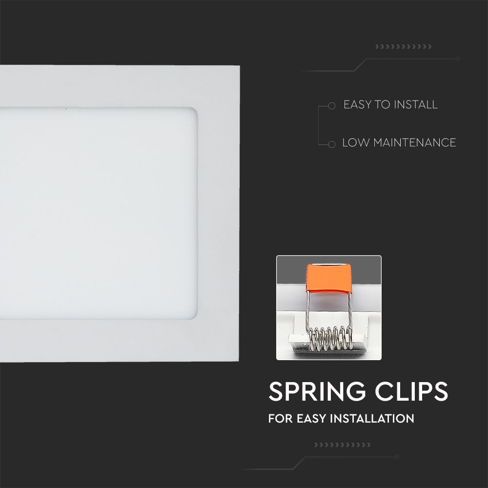 12W Panel LED / Barwa:3000K / Kwadratowa