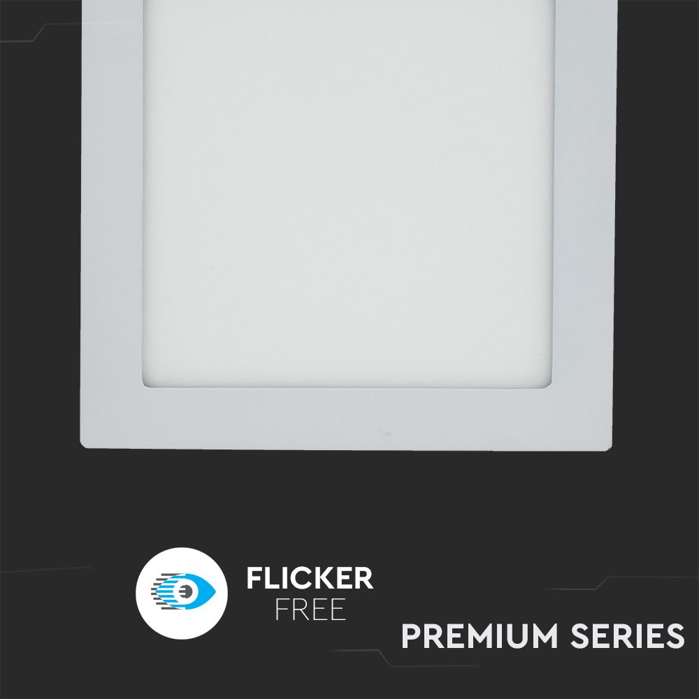 18W Panel LED / Barwa:3000K / Kwadratowa