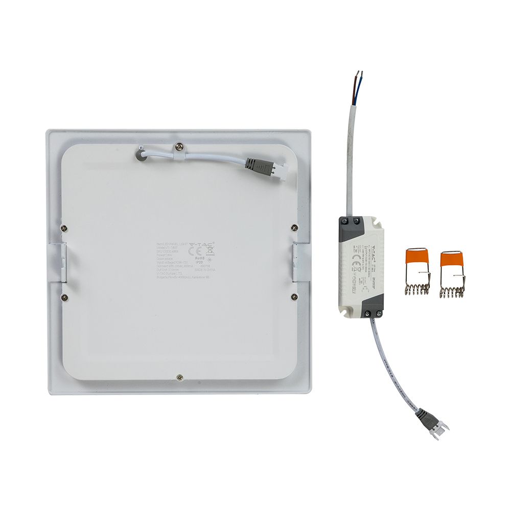 18W Panel LED / Barwa:3000K / Kwadratowa