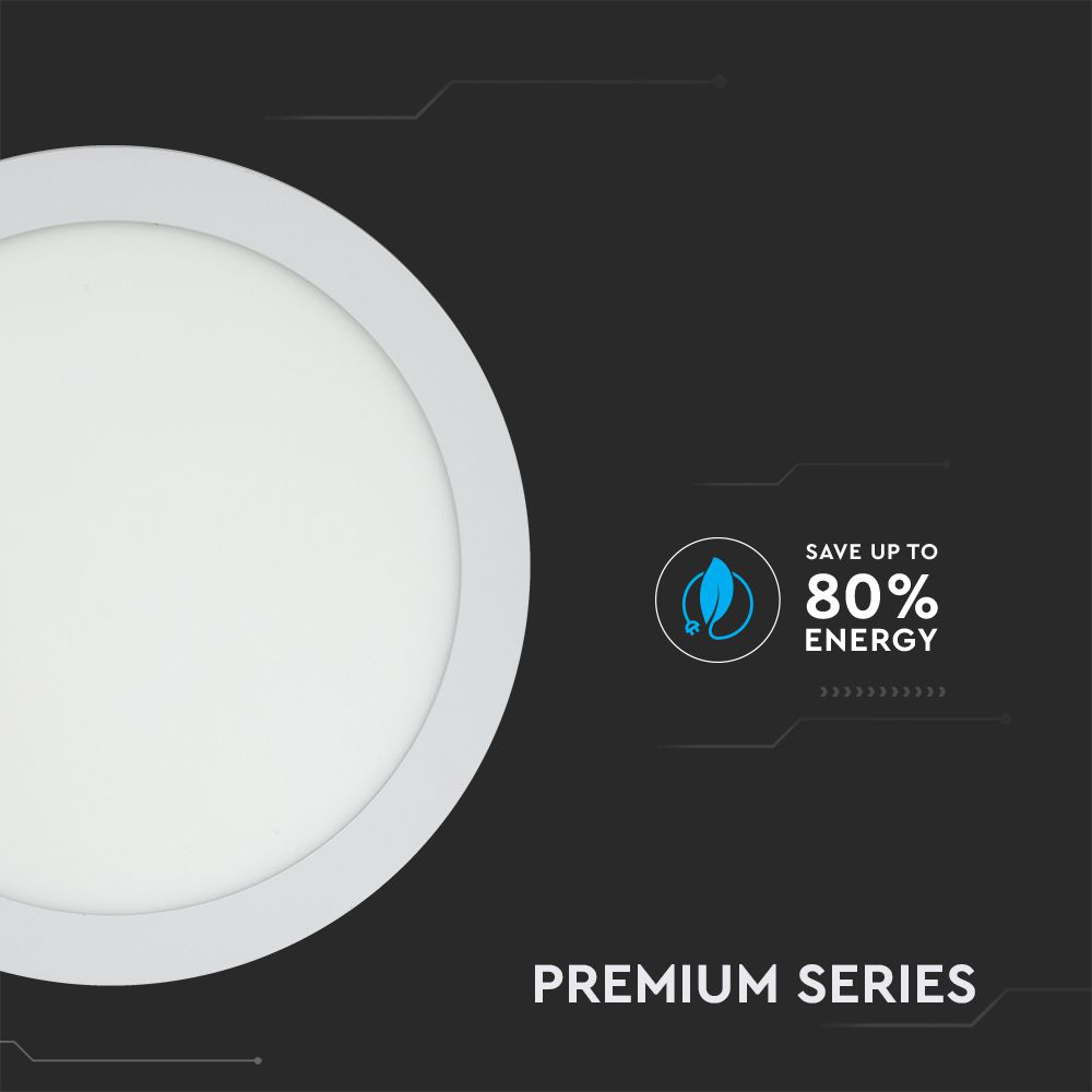24W Panel LED / Barwa:3000K / Okrągła