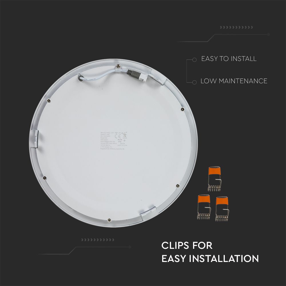 24W Panel LED / Barwa:3000K / Okrągła