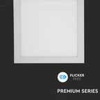24W Panel LED / Barwa:3000K / Kwadratowa