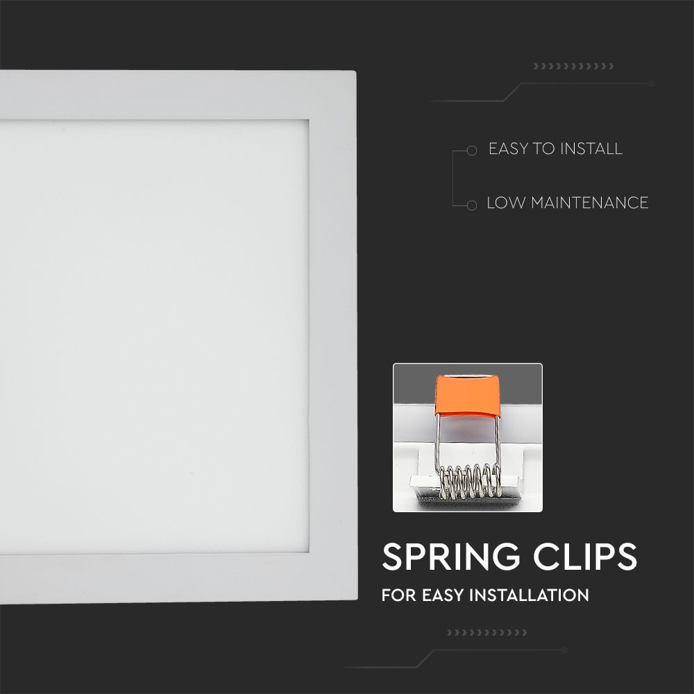 24W Panel LED / Barwa:3000K / Kwadratowa