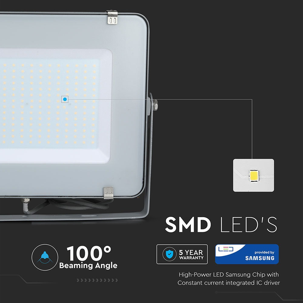 300W Naświetlacz LED SMD / Chip SAMSUNG / Barwa:4000K / Obudowa: Szara