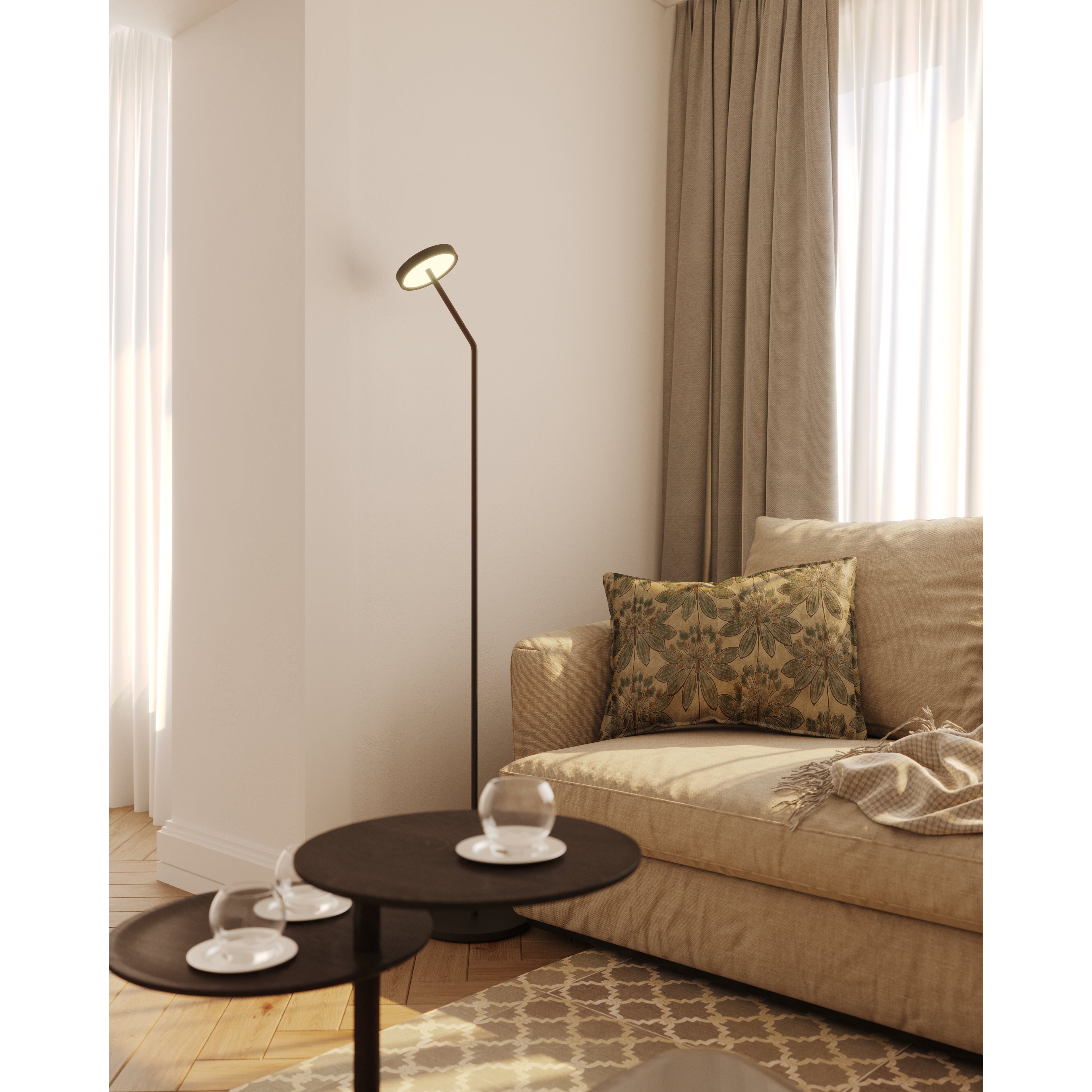 Maxlight Lampa podłogowa Ibiza - Metal - Czarny F0060