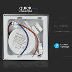 SQ 6W Panel LED / Barwa:3000K / Kwadratowa