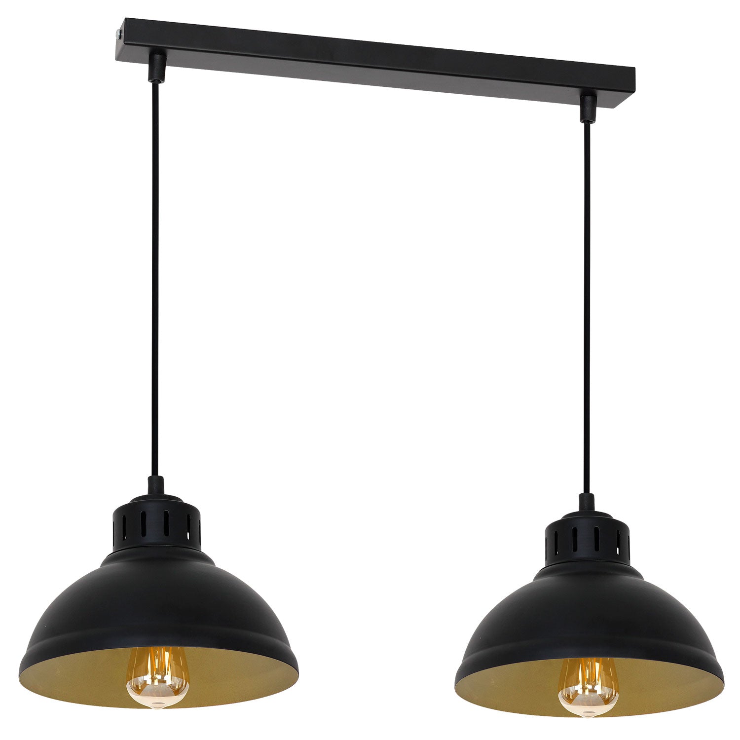 żyrandol Sven black/gold inside 2xE27