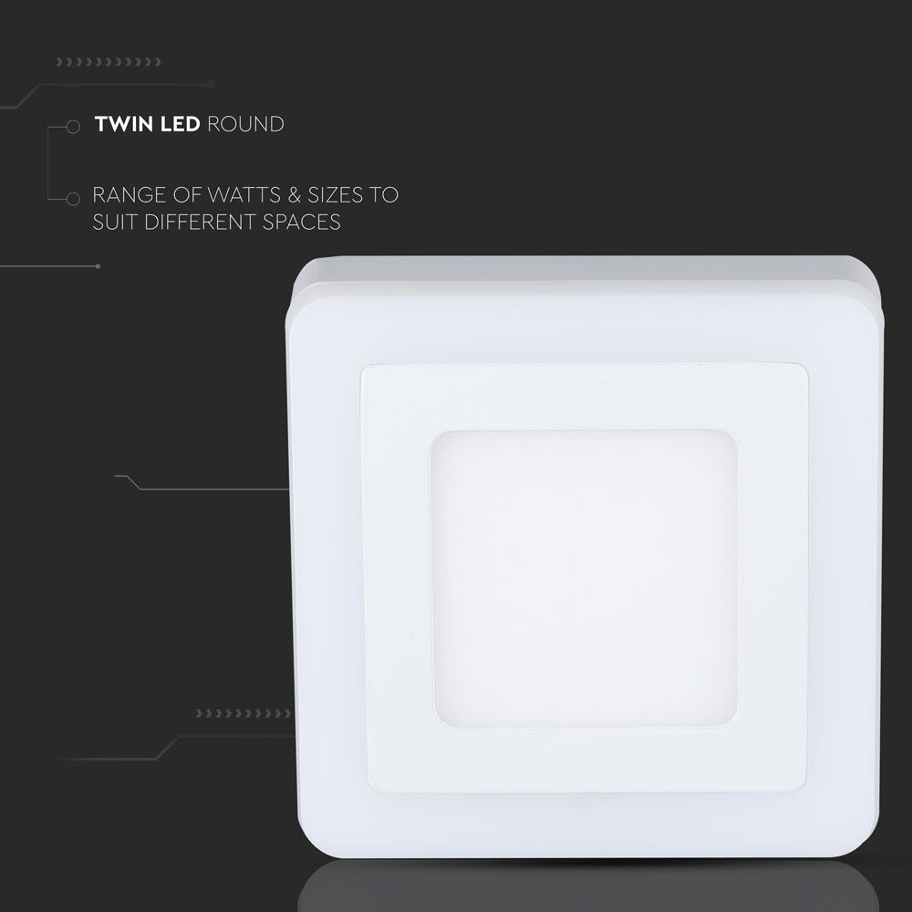 22W Panel LED / Barwa:6400K / Kwadratowa