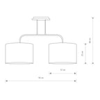 Nowodvorski Lampa przysufitowa ALICE M 25W only LED 50/60Hz - Tkanina - Czarno-złoty 4962