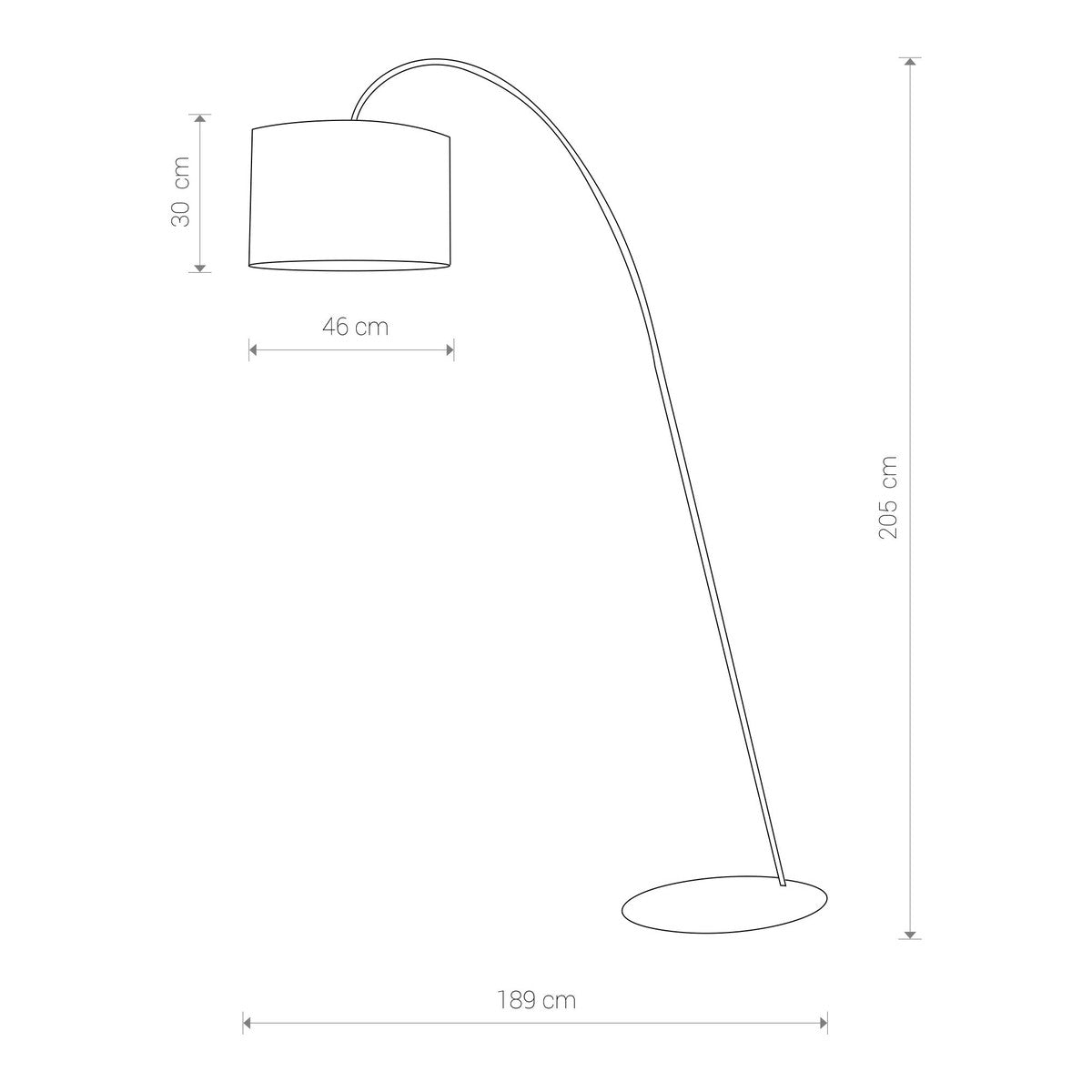 Nowodvorski Lampa podłogowa ALICE L 25W only LED 50/60Hz - Stal lakierowana - Czarno-złoty 4963