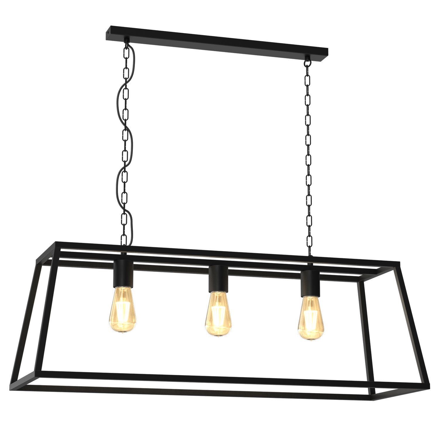 ceiling lamp Frame trapeze 3xE27 (colour black matt)