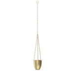 Flower pot with hanging chains gold