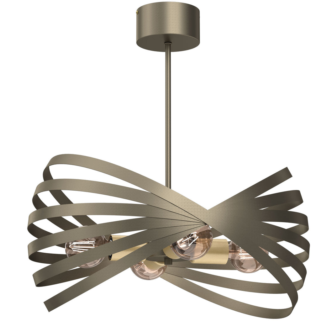 żyrandol Sparkle titanium-bronze/gold 4xE27
