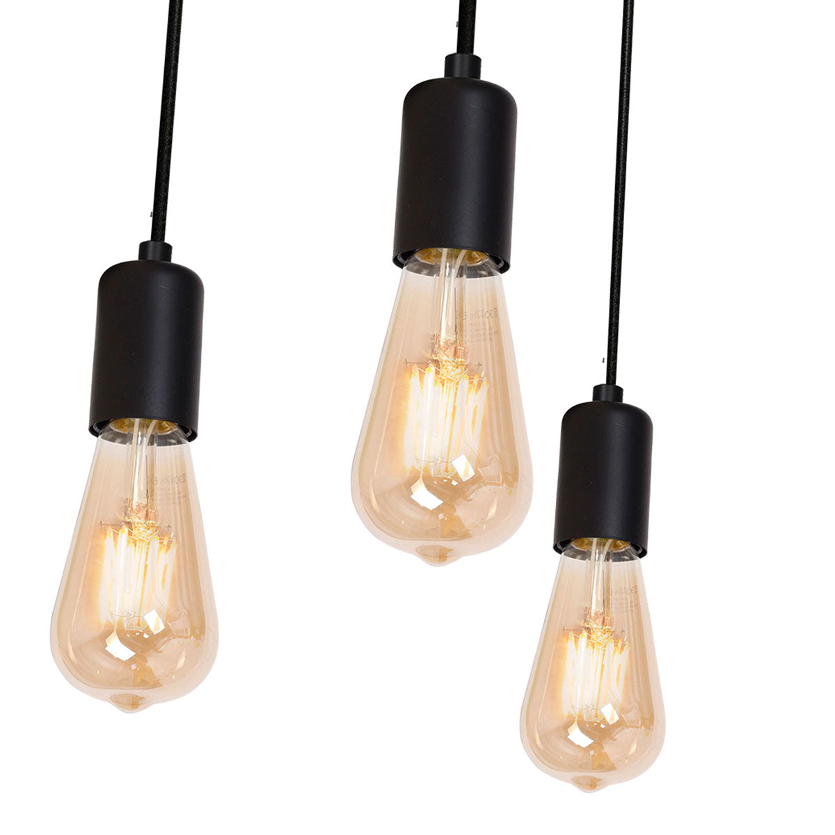 żyrandol Spindel black 7xE27