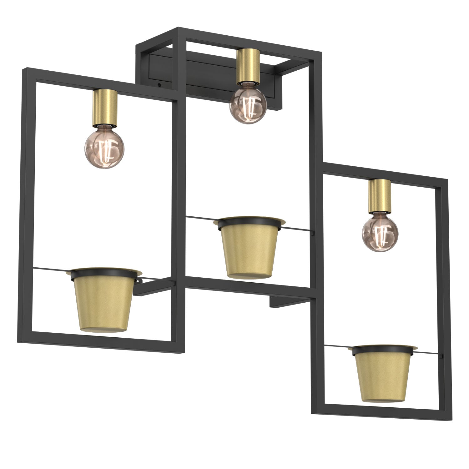 kinket Flores black/gold 3xE27