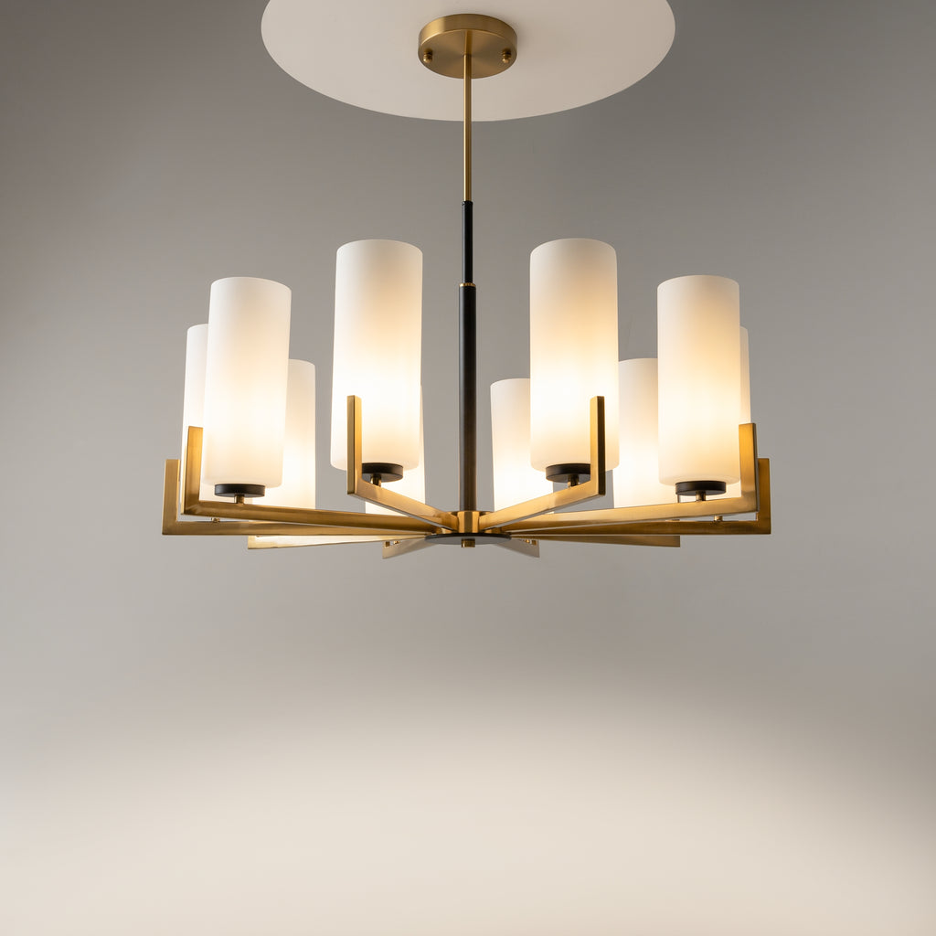 Maytoni Lampa wisząca Fortano - Metal - Czarny + mosiądz MOD089PL-10BS